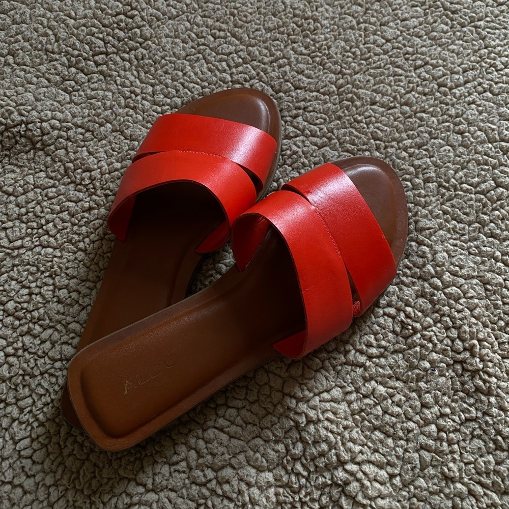 Aldo Red flat Sandals - Picture 2 of 3
